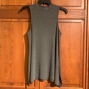 Gray Crew Neck Tank Top